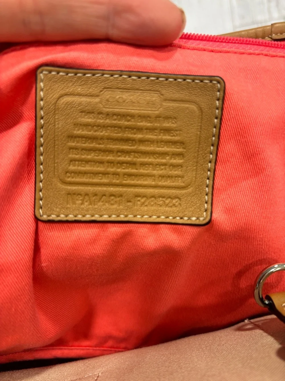 Coach Hadley Multicolor Striped Canvas Tote with Tan Trim
